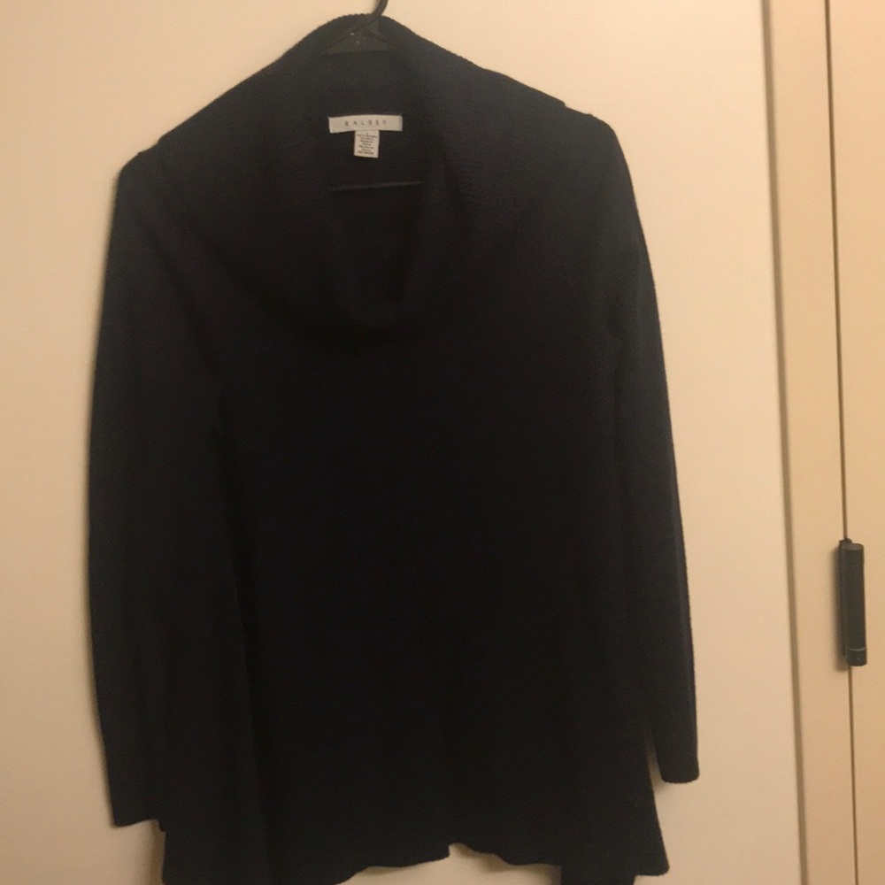 Navy Blue Cowl-Neck Sweater